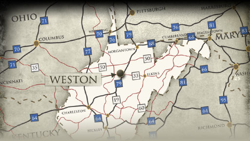 Map of WV